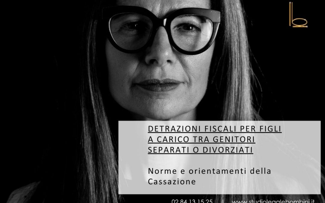 detrazioni fiscali figli a carico genitori divorziati